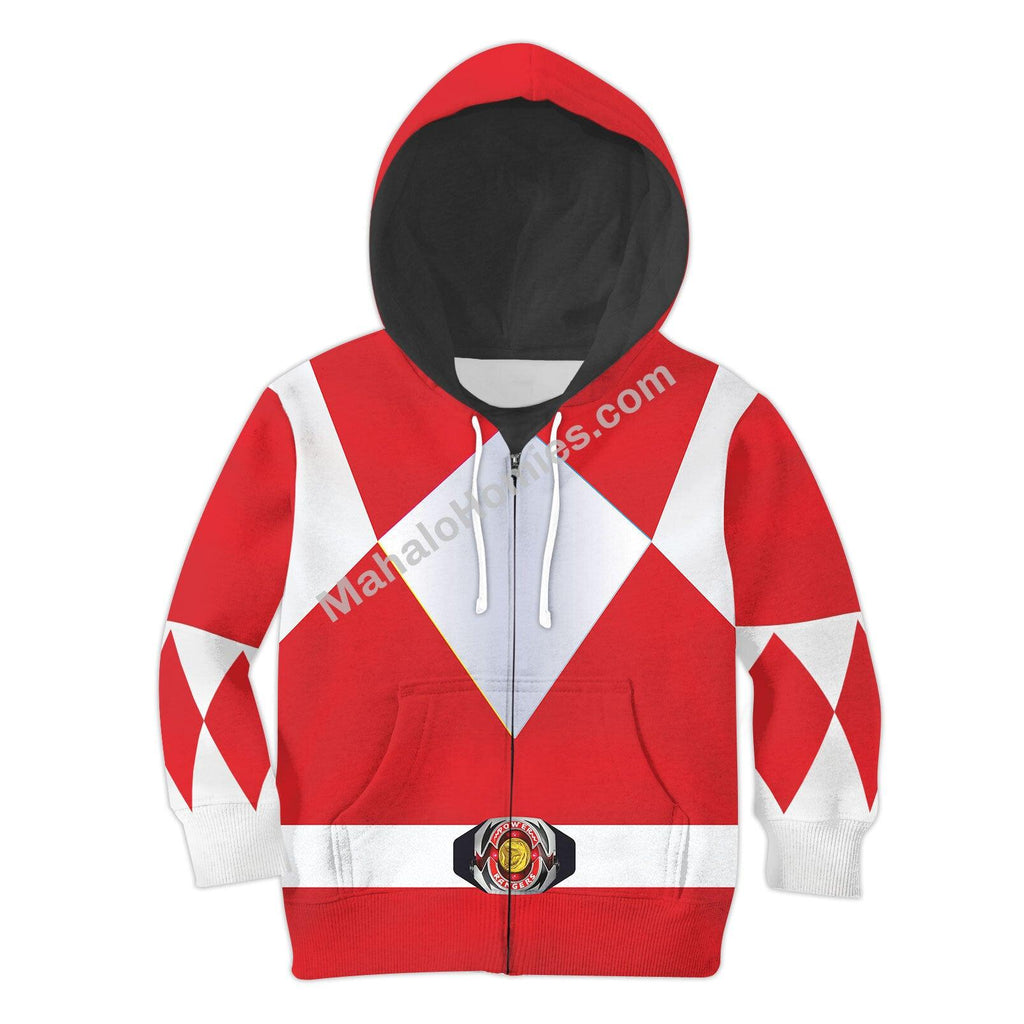 Gearhomie Unisex Kid Tops Red Power Ranger 3D Apparel – Humaniconic.com
